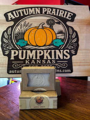 Apple Spice Soap bar in kraft box - Autumn Prairie Pumpkins