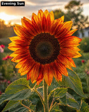 Evening Sun sunflower - multicolor gold bronze mahogany blend