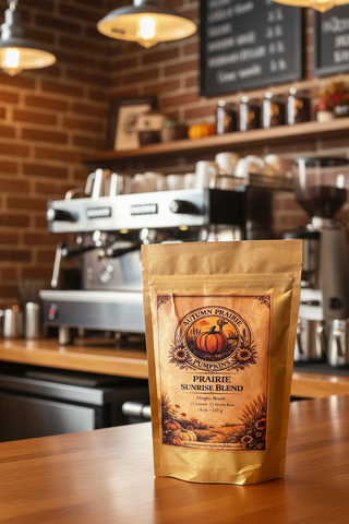 Pie Pumpkin and Coffee Bundle baking season kit with heirloom seeds and prairie roast