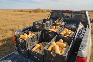 South Anna Butternut growing on the vine