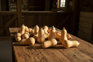 Harvested South Anna Butternut ready for storage
