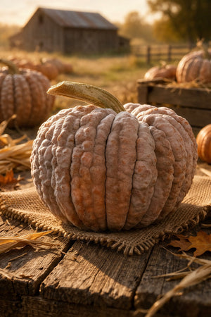 Black Futsu squash harvest - Japanese heirloom pumpkin from Weird & Wonderful Bundle