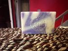 Lavender Lemongrass Soap - purple swirl stamped bar - Autumn Prairie Pumpkins