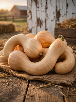 Pennsylvania Dutch Crookneck squash seeds - heirloom open-pollinated - Cucurbita moschata