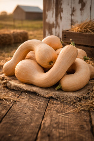 Pennsylvania Dutch Crookneck squash seeds - heirloom open-pollinated - Cucurbita moschata