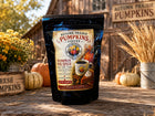 Pumpkin Pie Spice Coffee - 8 oz ground coffee bag with pumpkins - seasonal Kansas roast